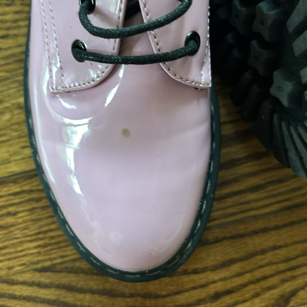 Pink Patented Leather Platform Oxfords - Picture 4 of 6